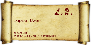 Lupse Uzor névjegykártya